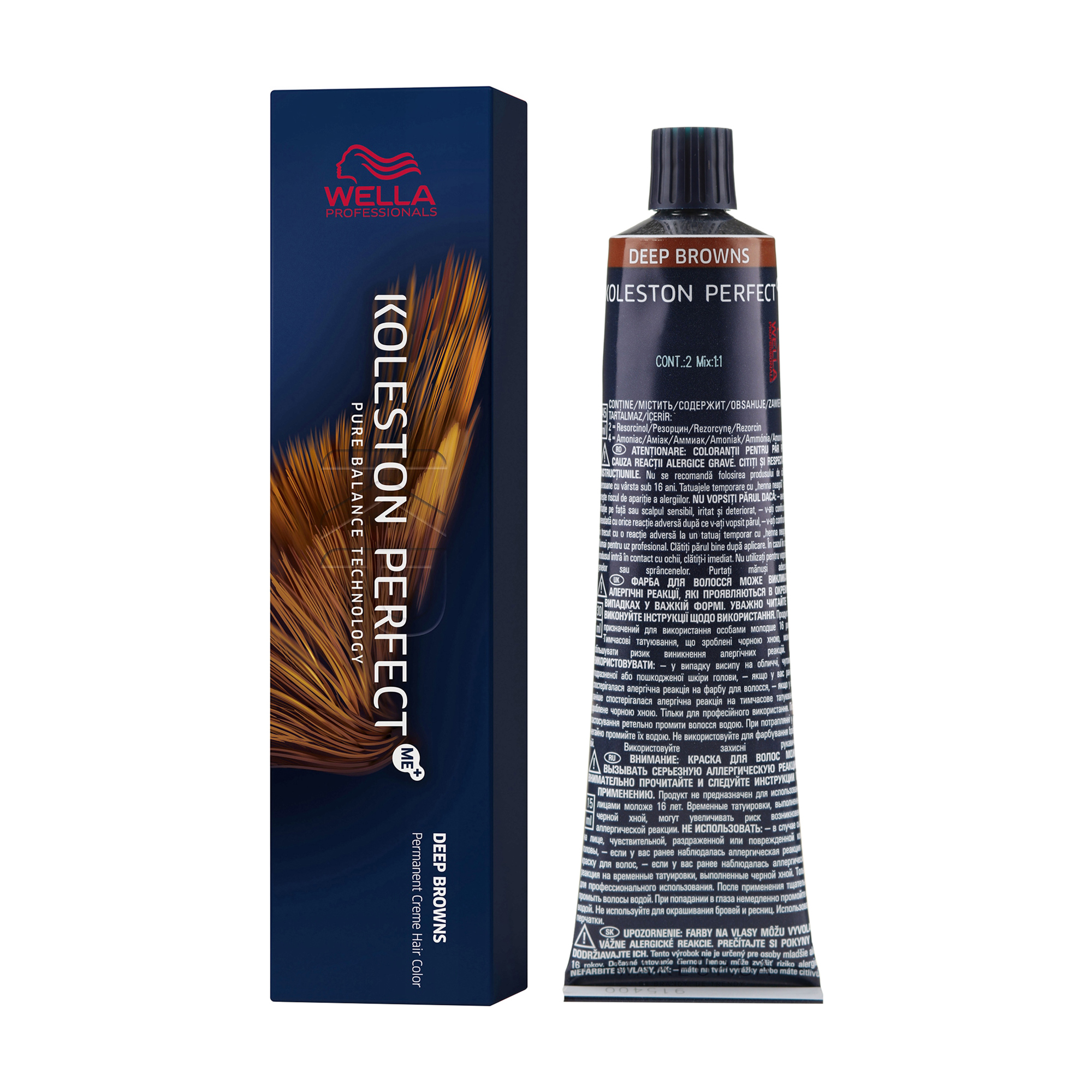 Стійка крем-фарба для волосся Wella Professionals Koleston Perfect Deep Browns, 7/71-блондин коричнево-попелястий, 60 мл